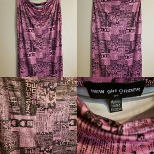 New Girl Order UK 26 Pink Anime Girl Long Skirt